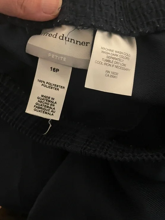 Alfred Dunner 3 Pair Straight-Leg Pants - Navy, Brown & Black 16P - Picture 8 of 8